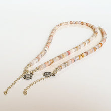 Load image into Gallery viewer, Set of Pink Opal Delicate Silver Necklace and Bracelet for Women "Self Love"