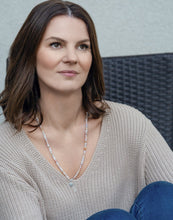 Load image into Gallery viewer, Set of Pink Opal Delicate Silver Necklace and Bracelet for Women "Self Love"