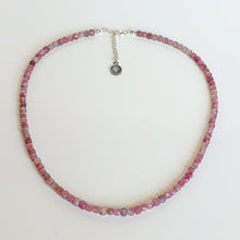 Load image into Gallery viewer, Set of Purple Tourmaline A+ Silver 925 Necklace and Bracelet "Harmony" - Petit Secret