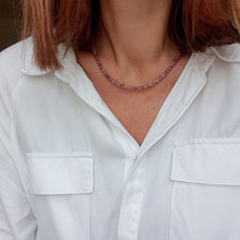Load image into Gallery viewer, Purple Tourmaline Silver Necklace for Women's - Elegant Jewelry 2023