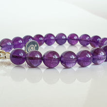 Load image into Gallery viewer, Amethyst A+ Silver Bracelet ""Magic of The Universe"