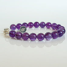 Load image into Gallery viewer, Amethyst A+ Silver Bracelet ""Magic of The Universe"