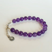 Load image into Gallery viewer, Amethyst A+ Silver Bracelet ""Magic of The Universe"