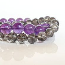 Load image into Gallery viewer, Herkimer Diamond from US Silver Bracelet "Stone of Light" - round beads 7-8 mm