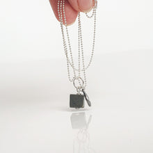 Load image into Gallery viewer, Pyrite Pendant with Chain for Women Silver 925 "Positive vibe"