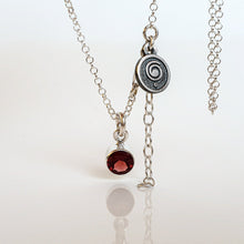 Load image into Gallery viewer, Elegant Red Garnet Silver 925 Necklace Pendant "Vitality"