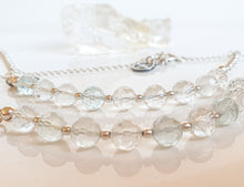 Load image into Gallery viewer, Set of Topaz Silver Necklace and Bracelet for Women "Wind of Change"