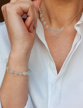 Load image into Gallery viewer, Set of Topaz Silver Necklace and Bracelet for Women "Wind of Change"