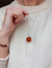 Load image into Gallery viewer, Cognac Amber Silver 925 Long  Necklace for Women "Sun Stories"