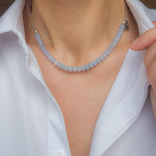 Load image into Gallery viewer, Aquamarine A+ Silver Necklace for Women "Stone of Faith"