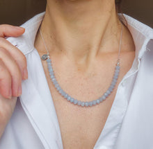 Load image into Gallery viewer, Aquamarine A+ Silver Necklace for Women "Stone of Faith"