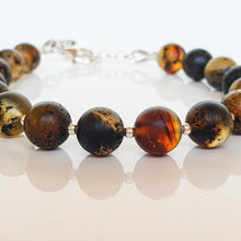 Load image into Gallery viewer, Amber Adjustable Silver 925 Bracelet for Women 8 mm "Sun Stories"