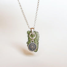 Load image into Gallery viewer, Legendary Moldavite Silver Pendant from Czech republic "Stone Of Greatness"