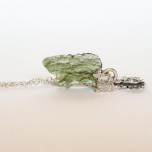 Load image into Gallery viewer, Legendary Moldavite Silver Pendant from Czech republic "Stone Of Greatness"