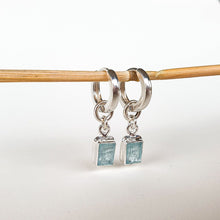 Load image into Gallery viewer, Elegant Silver 925 Earrings "Stone of Faith" with High Grade Blue Aquamarine