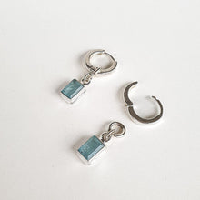 Load image into Gallery viewer, Elegant Silver 925 Earrings "Stone of Faith" with High Grade Blue Aquamarine