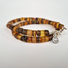 Load image into Gallery viewer, Baltic Amber Silver 925 Necklace for Men "Sun Stories"
