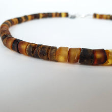 Load image into Gallery viewer, Baltic Amber Silver 925 Necklace for Men "Sun Stories"
