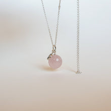 Load image into Gallery viewer, Pink Quartz from Madagascar Silver Pendant "Tenderness"