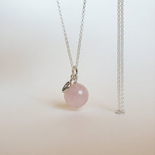 Load image into Gallery viewer, Pink Quartz from Madagascar Silver Pendant "Tenderness"