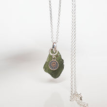 Load image into Gallery viewer, Legendary Moldavite from Czech Silver Pendant "Stone of greatness"