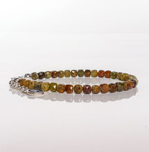 Load image into Gallery viewer, Green Garnet Silver 925 Bracelet "Vital Thouhgts" - Petit Secret