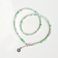 Load image into Gallery viewer, Set of Chrysoprase Bracelet and Necklace for Women with Silver 925 "Gentle Harmony" - Petit Secret