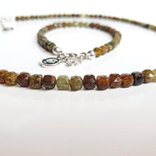 Load image into Gallery viewer, Green Garnet Silver 925 Necklace "Vital Thouhgts" - Petit Secret