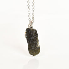 Load image into Gallery viewer, Moldavite Silver 925 Pendant with Chain "Stone of Greatness"