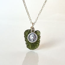 Load image into Gallery viewer, Legendary 15 mln years Moldavite Silver 925 Pendant with chain "Stone of greatness"