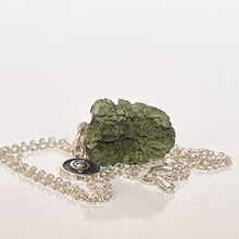 Load image into Gallery viewer, Legendary 15 mln years Moldavite Silver 925 Pendant with chain "Stone of greatness"