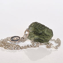 Load image into Gallery viewer, Legendary 15 mln years Moldavite Silver 925 Pendant with chain "Stone of greatness"