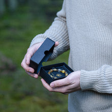Load image into Gallery viewer, Baltic Amber Non Polished Cube Silver 925 Bracelet - Vytis - "Sun Stories"