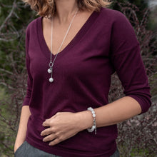 Load image into Gallery viewer, Pink Quartz Necklace for Women - Elegant Pearl Pendent Necklace 2023