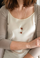 Load image into Gallery viewer, Baltic Amber Long Silver 925 Necklace for Women Cognac Colour "Sun Stories"
