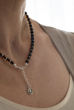 Load image into Gallery viewer, Natural Faceted Two-Tone Baltic Amber and Sterling Silver 925 Bracelet and Necklace Set
