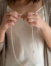 Load image into Gallery viewer, Set of Pink Opal Delicate Silver Necklace and Bracelet for Women "Self Love"