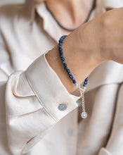 Load image into Gallery viewer, Dark Blue Sapphire Bracelet "The Guide", silver 925, adjustable size