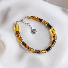 Load image into Gallery viewer, Baltic Amber Silver 925 Bracelet for Women Honey Colour "Sun Stories"