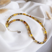 Load image into Gallery viewer, Baltic Amber Silver 925 Necklace for Women Honey Colour "Sun Stories"