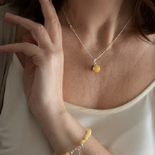 Load image into Gallery viewer, Luxury Light Baltic Amber and Sterling Silver 925 Pendant "Sun stories"