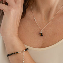 Load image into Gallery viewer, Natural Faceted Two-Tone Baltic Amber and Sterling Silver 925 Pendant with Chain