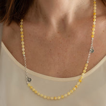 Load image into Gallery viewer, Luxury Light Baltic Amber and Sterling Silver 925 Bracelet and Necklace Set "Sun stories"