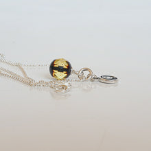 Load image into Gallery viewer, Natural Faceted Two-Tone Baltic Amber and Sterling Silver 925 Pendant with Chain