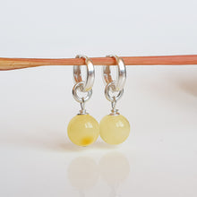 Load image into Gallery viewer, Luxury Light Baltic Amber and Sterling Silver 925 Earrings "Sun stories"