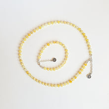 Load image into Gallery viewer, Luxury Light Baltic Amber and Sterling Silver 925 Bracelet and Necklace Set "Sun stories"
