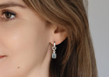 Load image into Gallery viewer, Elegant Silver 925 Earrings "Stone of Faith" with High Grade Blue Aquamarine