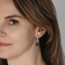 Load image into Gallery viewer, Silver Earrings with A+ grade Amethyst "Magic of The Universe"