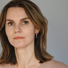 Load image into Gallery viewer, Elegant Silver 925 Earrings "Elevation" with A+ grade Kyanite from Brasil