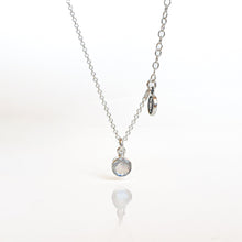 Load image into Gallery viewer, Delicate Moonstone AAA grade Round Silver 925 Pendant with Chain "Intuition"